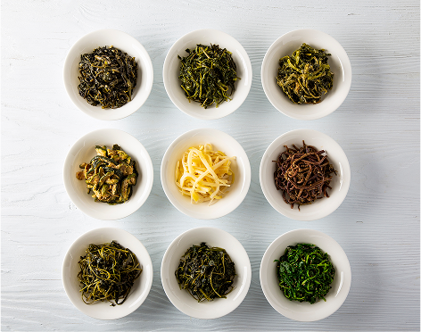 Korean table setting illustration (horizontal type) Illustration explaining Korean table settings (horizontal type)