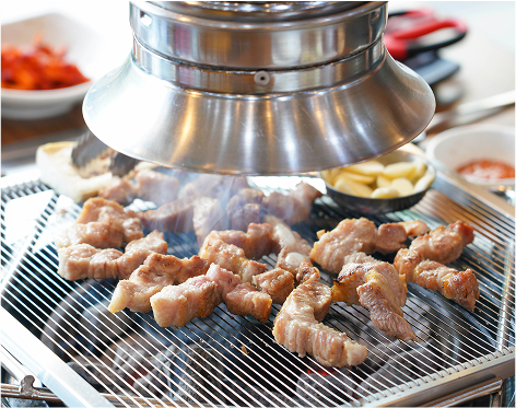 Korean table setting illustration (vertical type) Illustration explaining Korean table setting (vertical type)