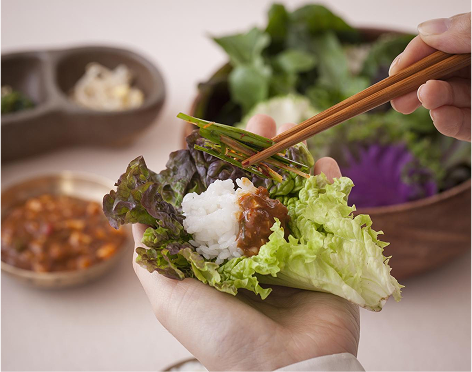 Korean table setting illustration (vertical type) Illustration explaining Korean table setting (vertical type)